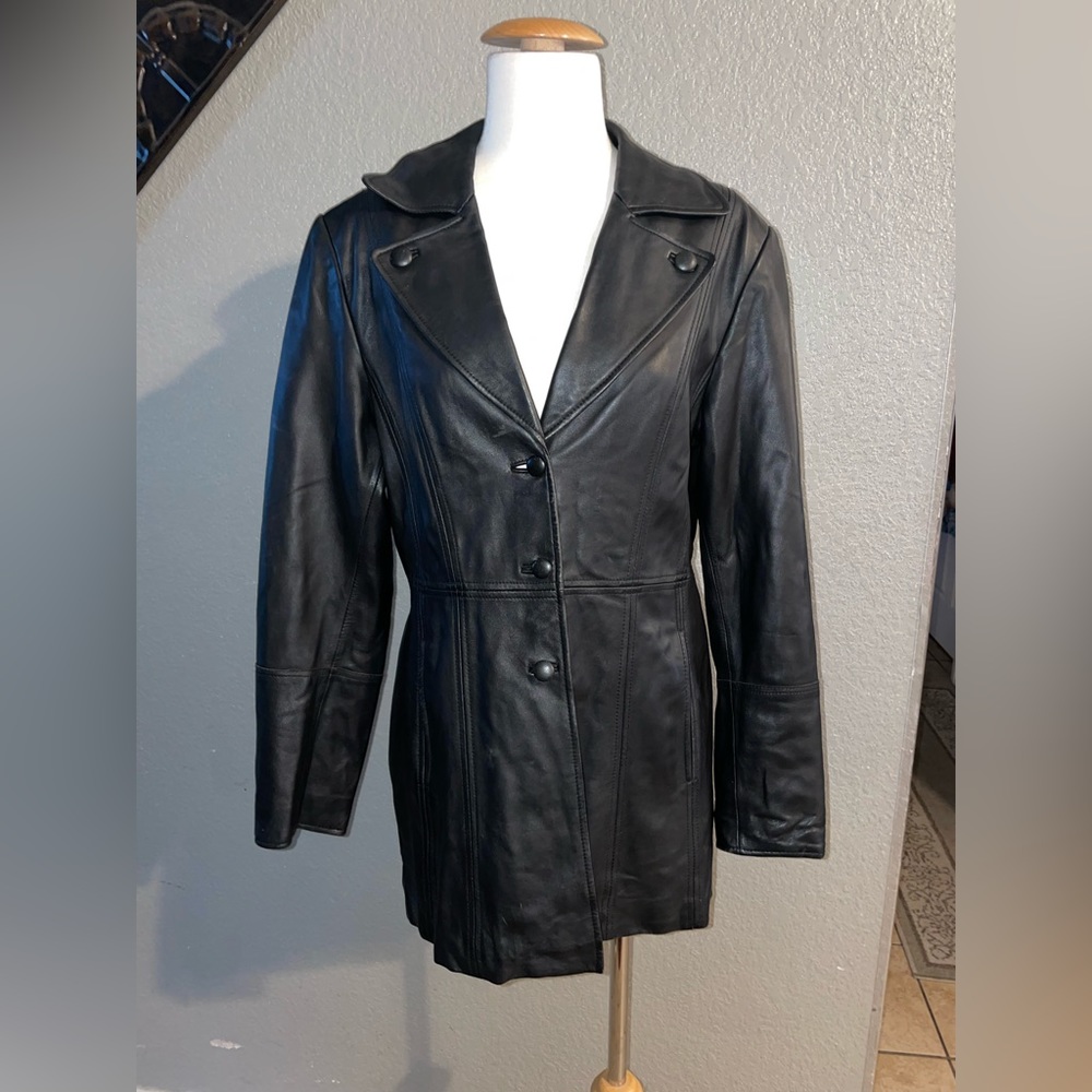 Black Leather Jacket by Case Study size M